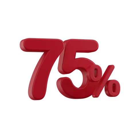 Descuento 75%  3D Icon