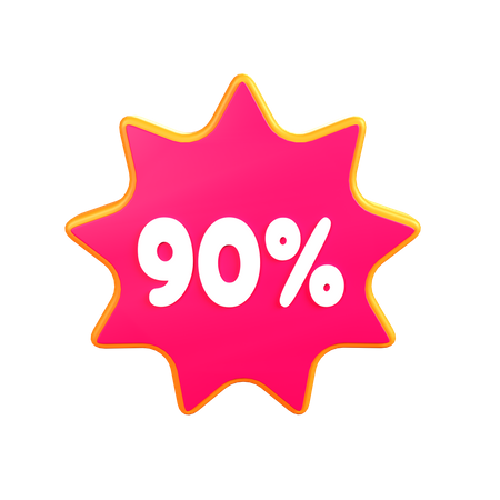 Descuento 90%  3D Icon