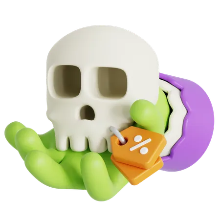 Descuento de calavera  3D Icon