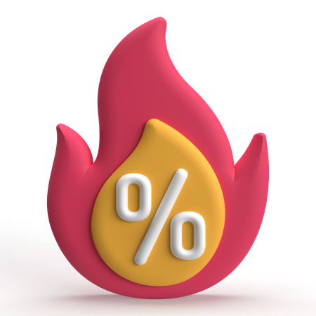 Descuento caliente  3D Icon