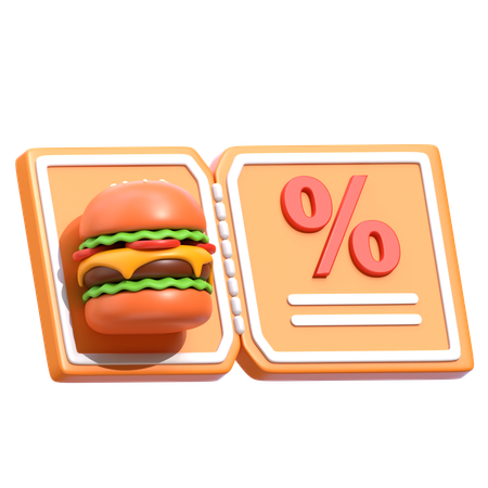 Descuento de comida  3D Icon