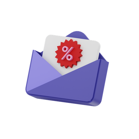 Correo de descuento  3D Icon