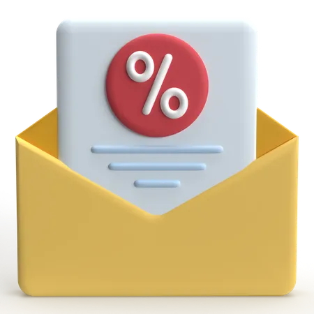 Correo de descuento  3D Icon