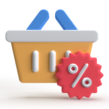 Descuento de compras  3D Icon