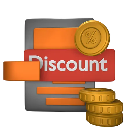 Descuento de compras  3D Icon