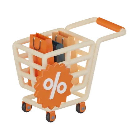 Descuento de compras  3D Icon