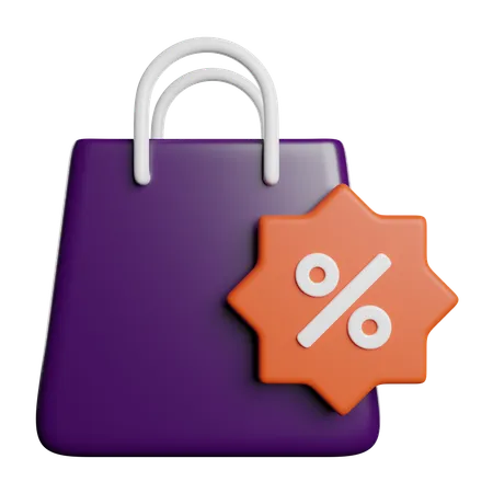 Descuento de compras  3D Icon