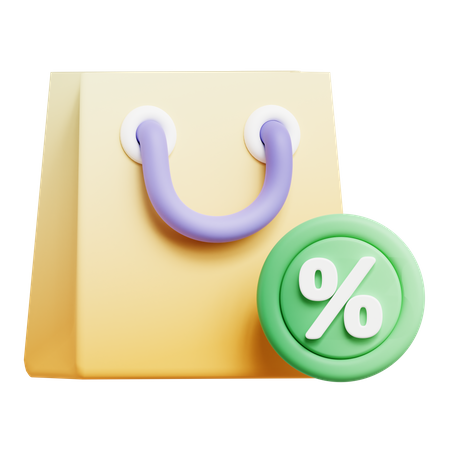 Descuento de compras  3D Icon