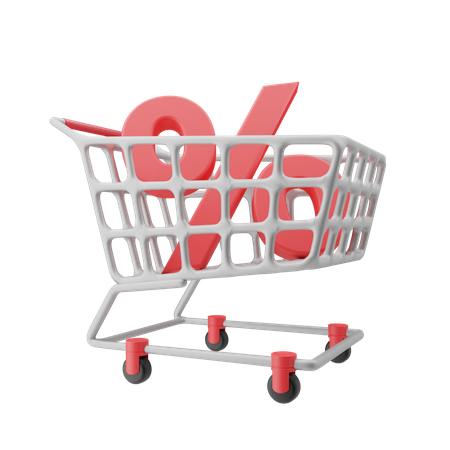 Descuento de compras  3D Illustration