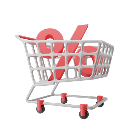 Descuento de compras  3D Illustration