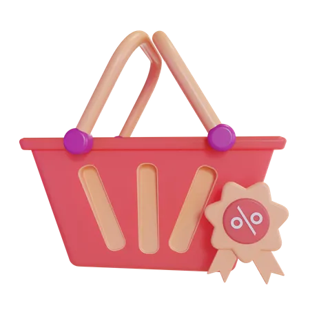 Descuento de compras  3D Illustration