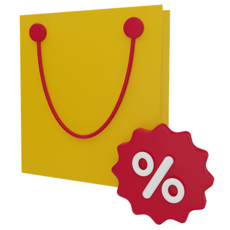 Descuento de compras  3D Illustration