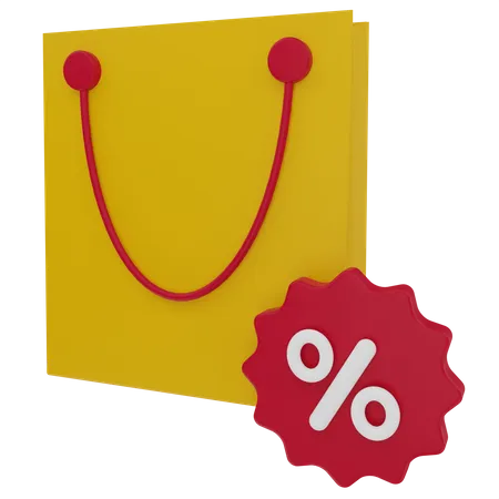 Descuento de compras  3D Illustration