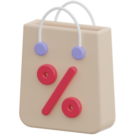 Descuento de compras  3D Icon