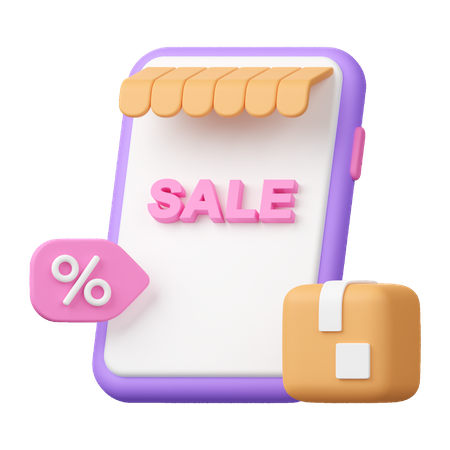 Descuento de compras en línea  3D Icon