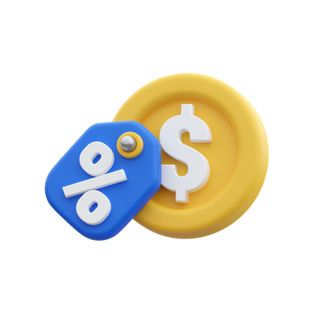 Descuento de dinero  3D Icon