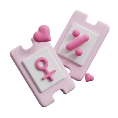 Descuento del día de la mujer  3D Icon