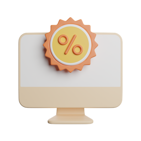 Descuento en línea  3D Icon