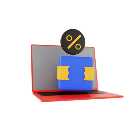 Descuento de entrega en línea  3D Illustration