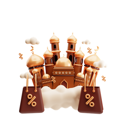 Descuento especial Ramadán  3D Illustration