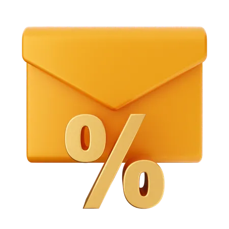 Descuento por correo seo  3D Icon