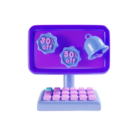 Descuento en línea  3D Icon