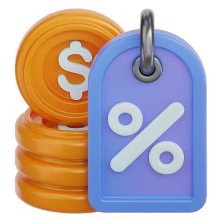 Descuento de pago  3D Icon