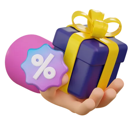 Descuento de regalo especial  3D Icon