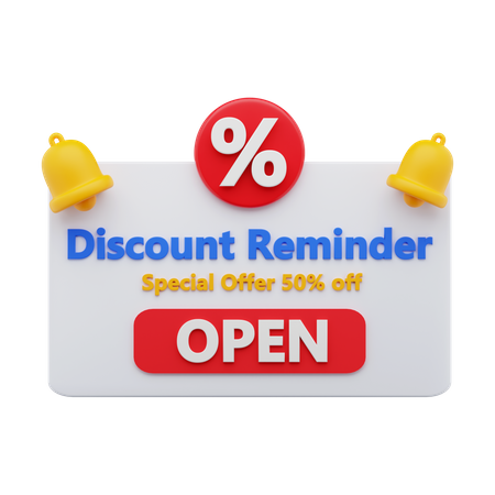 Descuento restante  3D Icon
