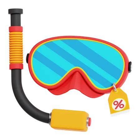 Descuento en snorkel  3D Icon