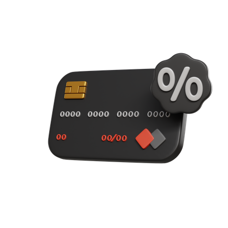 Descuento de tarjeta de crédito  3D Icon