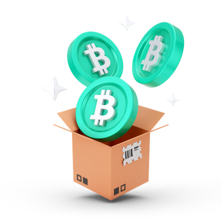 Desembalaje de bitcoin  3D Icon