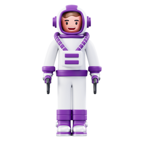 Desenho animado de astronauta  3D Icon