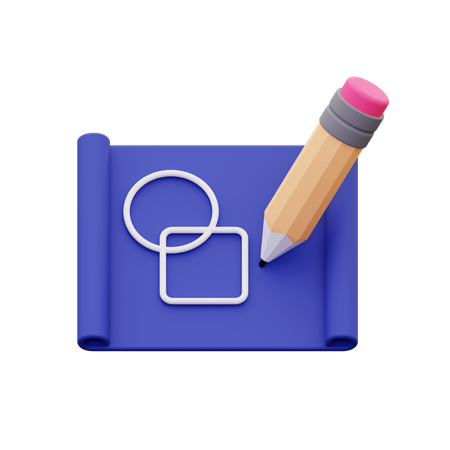 Desenho de esboço  3D Icon