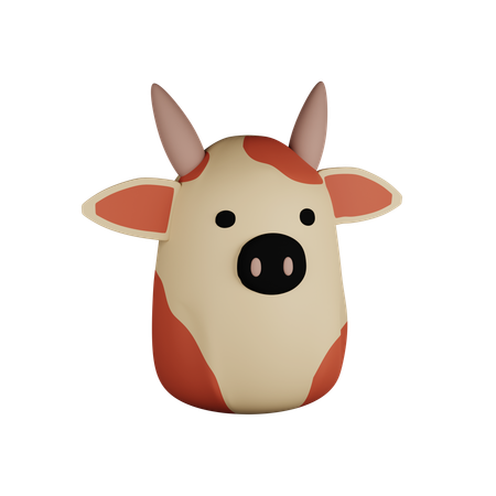 Desenho de vaca fofa  3D Icon