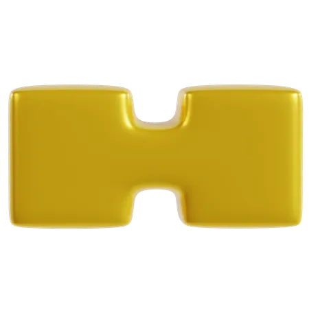 Design Geométrico Amarelo Ousado  3D Icon