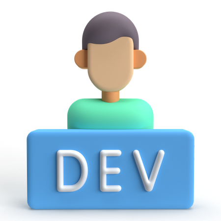 Desenvolvedor  3D Icon