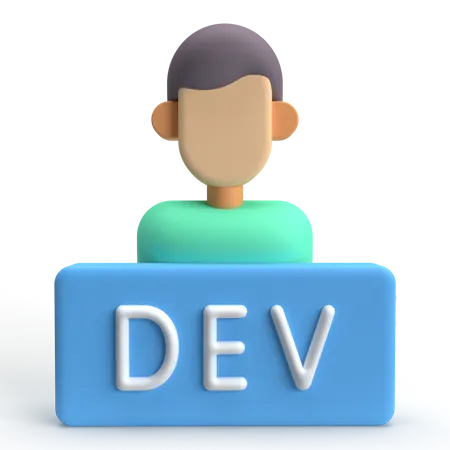 Desenvolvedor  3D Icon