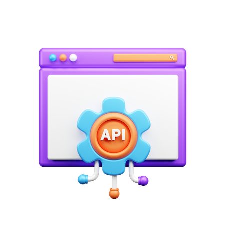 Desenvolvimento de API  3D Icon