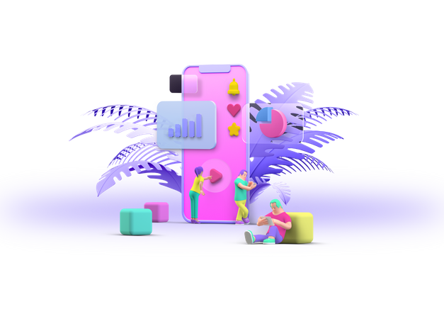 Desenvolvimento de aplicativos móveis  3D Icon