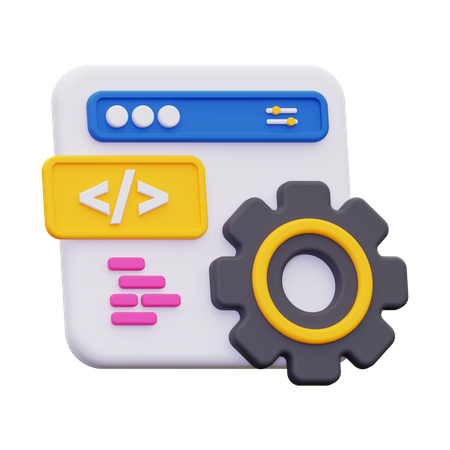 Desenvolvimento de software  3D Icon