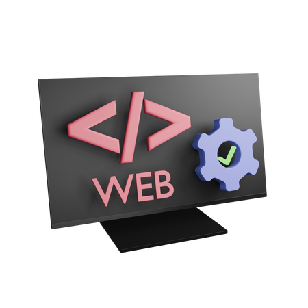 Desenvolvimento web  3D Icon