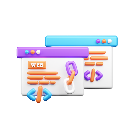 Desenvolvimento web  3D Icon