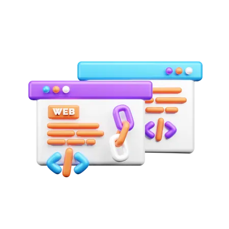 Desenvolvimento web  3D Icon