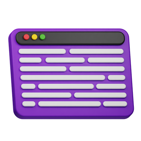 Desenvolvimento web  3D Icon