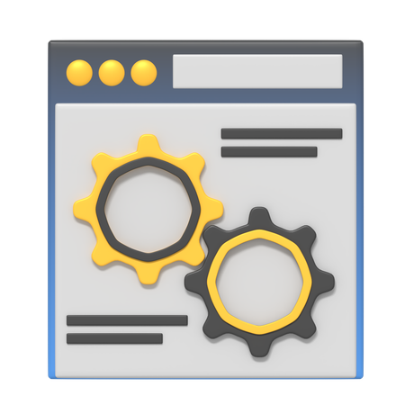 Desenvolvimento web  3D Icon