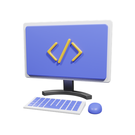 Desenvolvimento web  3D Illustration
