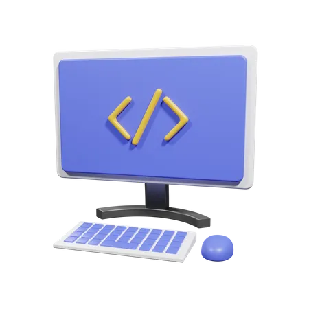 Desenvolvimento web  3D Illustration