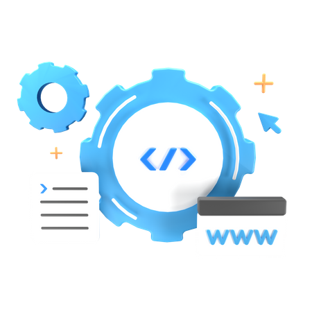 Desenvolvimento web  3D Icon