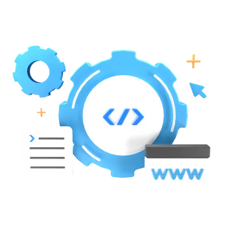 Desenvolvimento web  3D Icon